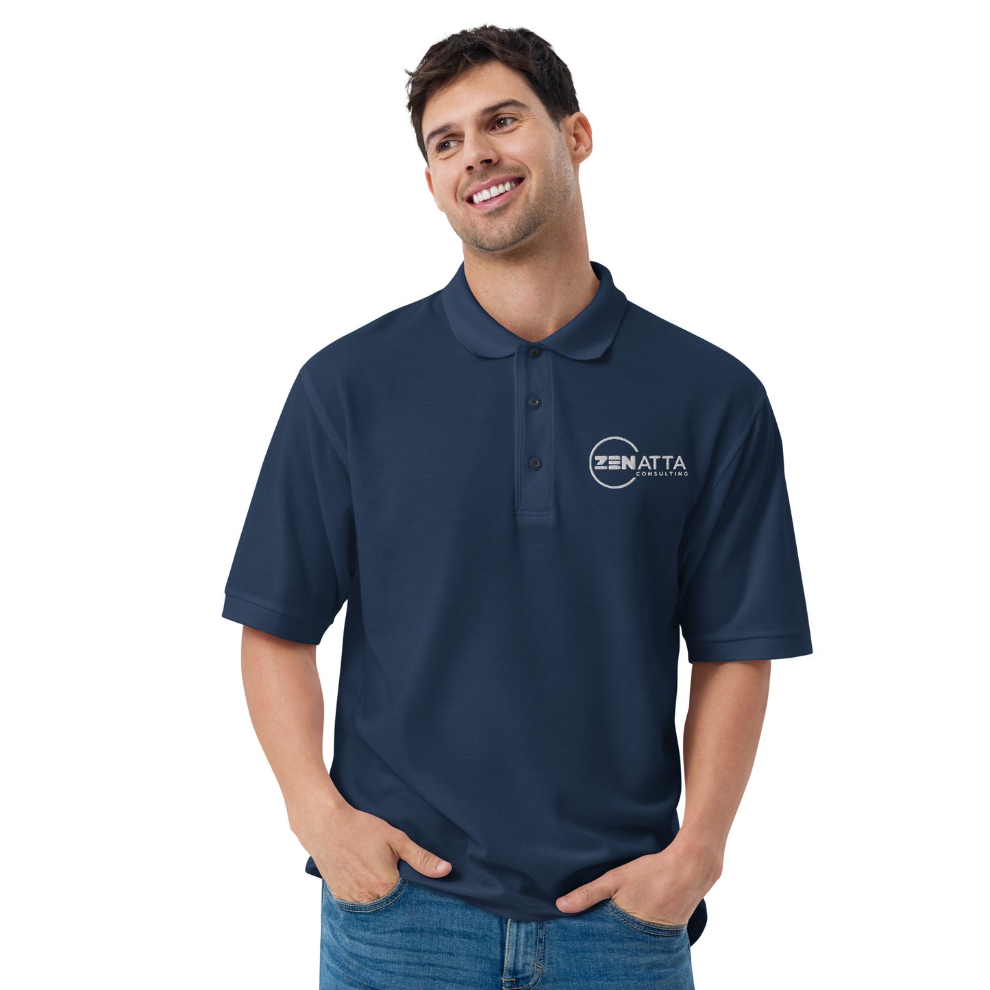 Embroidered Men's Premium Polo