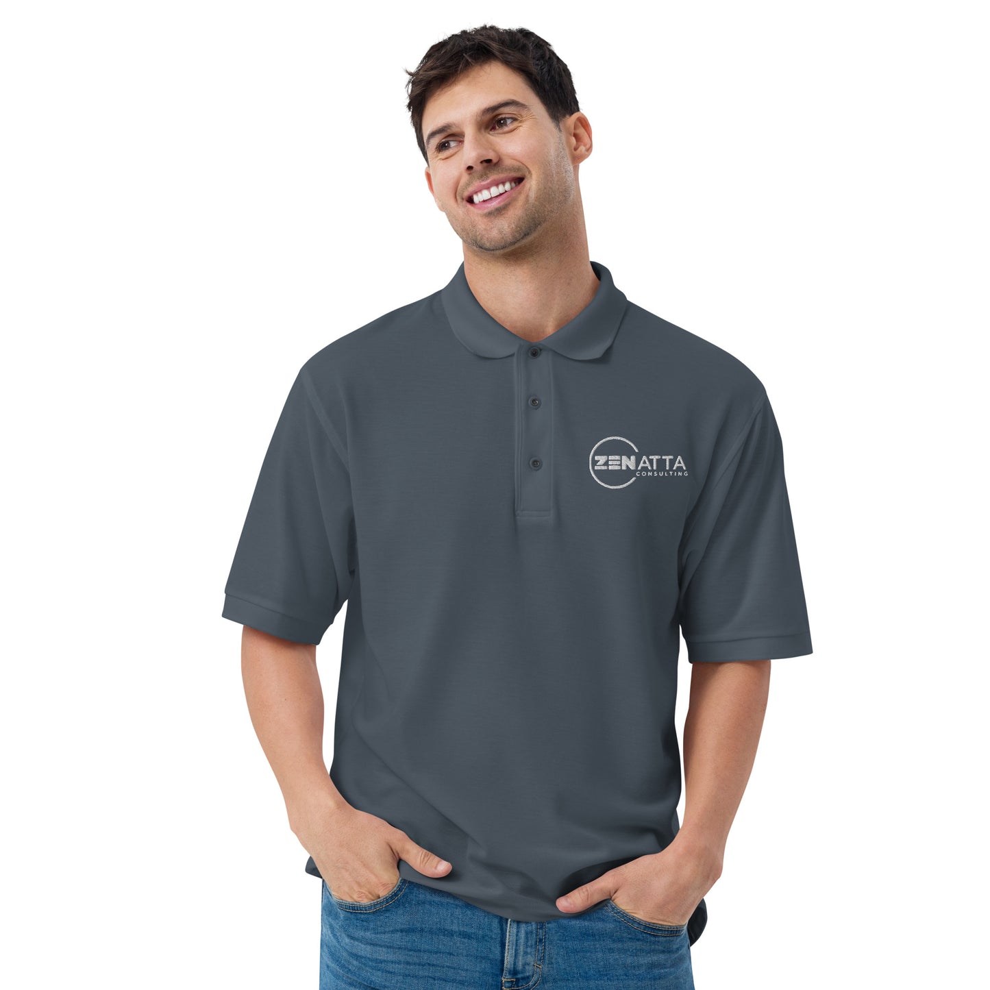 Embroidered Men's Premium Polo