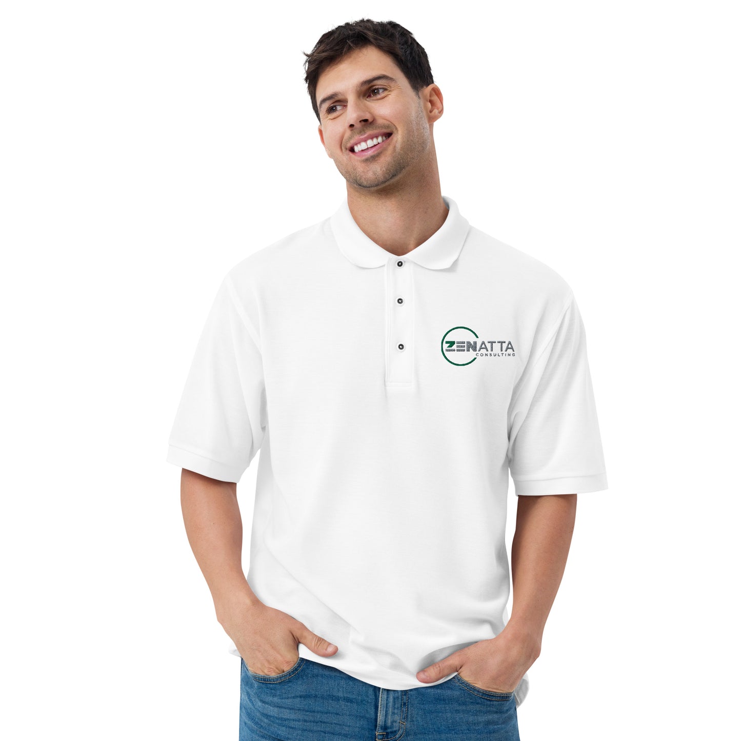 Embroidered Men's Premium Polo